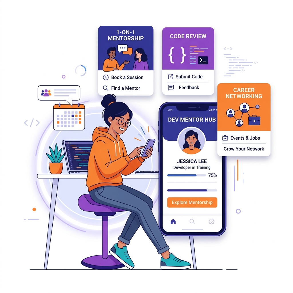 Studentforge Developer Learning Ecosystem Illustration